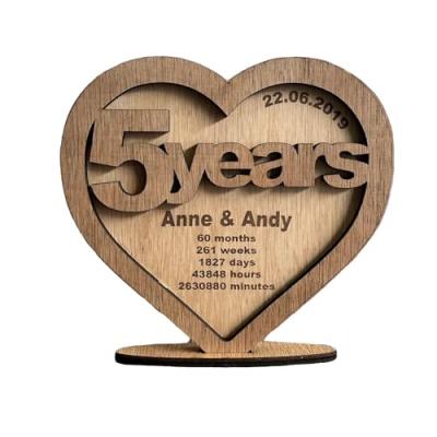 Engraved Anniversary Keepsake Heart