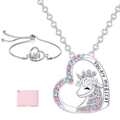 DALAETUS Unicorn Jewelry Set for Girls