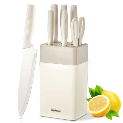 Knife Set, 7 Piece Kitchen Knives Set for Chef,…