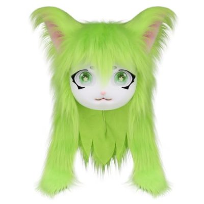 PPFINE Animal Head Cat Fursuit Cut Mask Halloween…