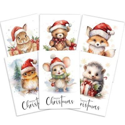 Animal Christmas Cards Pack