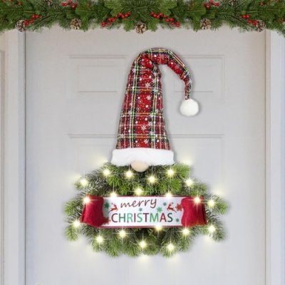 Gnome Lighted Wreath