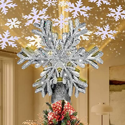 RNSSEZ Snowflake Christmas Tree Topper…