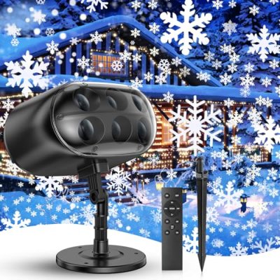 LED Snowflake Projector Lights
