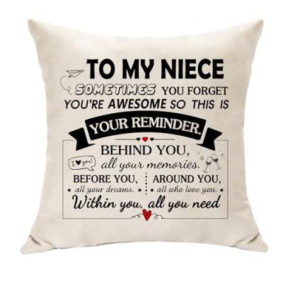 Inspirational Cushion Cover for Niece