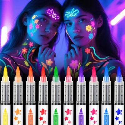 nsxsu Neon Glow Face Paint Pens