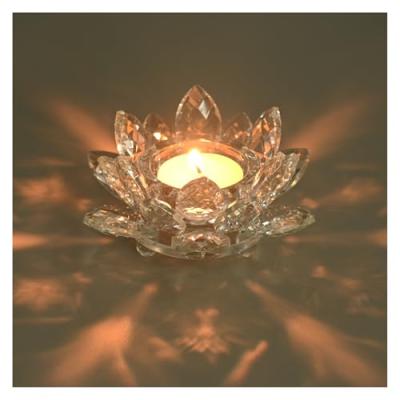 YoHyien Crystal Lotus Tea Light Holder