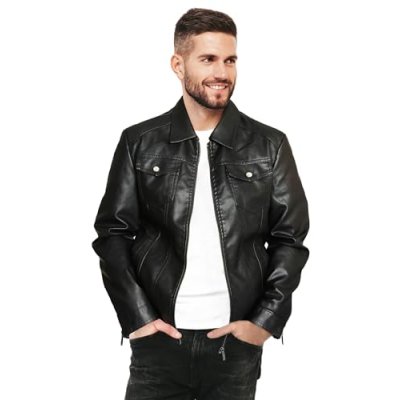Woameyr Faux Leather Jacket
