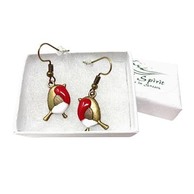 Robin Bird Dangle Earrings
