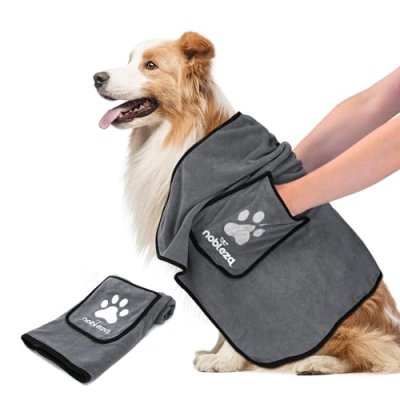 Nobleza Dog Towels, Large Dog Towel, Microfibre…