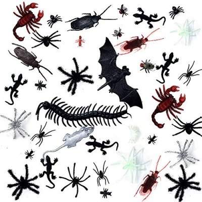 obqo Halloween Plastic Realistic Bugs, Scary Joke…