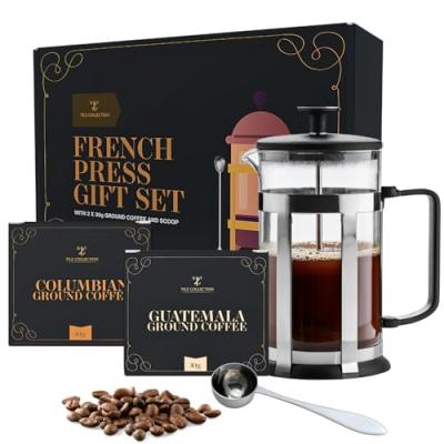 Coffee Gifts for Dad - French Press & Coffee Set