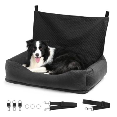 Dog Car Seat with Safety Leash