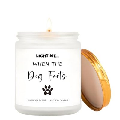Dog Lovers Gifts for Women, Lavender Candle with…