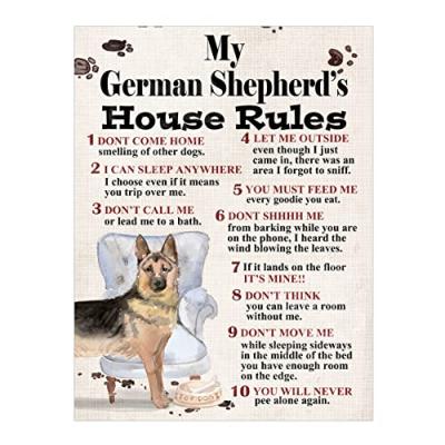 Dog's House Rules Metal Tin Sign