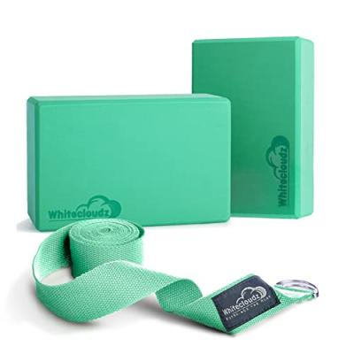 WHITECLOUDZ Yoga Blocks Set - High Density EVA Foam