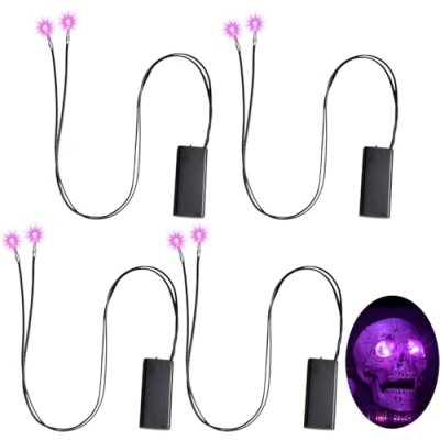 Johiux 4 PCS Halloween LED Glowing Light Up Eyes…