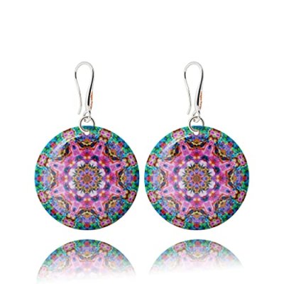 Boho Mandala Dangle Earrings
