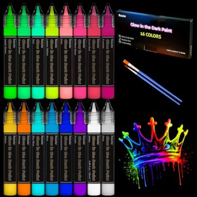Roizefar Glow in the Dark Paint, 16 Colours x…