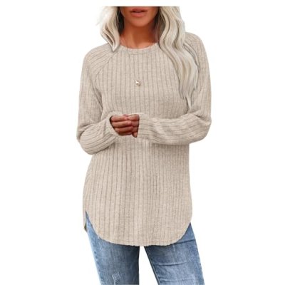 Aokosor Women's Jumpers Long Sleeve Tops Ladies…
