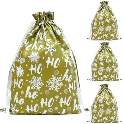 Gold Christmas Gift Bags