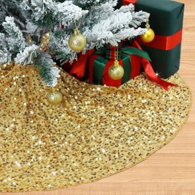 Gold Christmas Tree Skirt