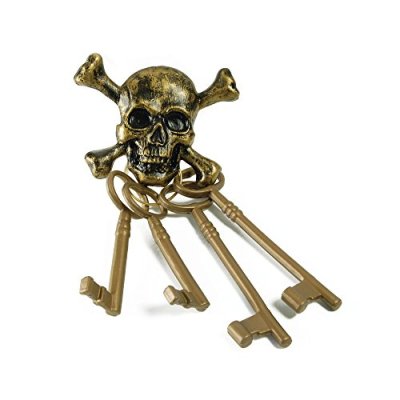 Gold Pirate Skeleton Keys