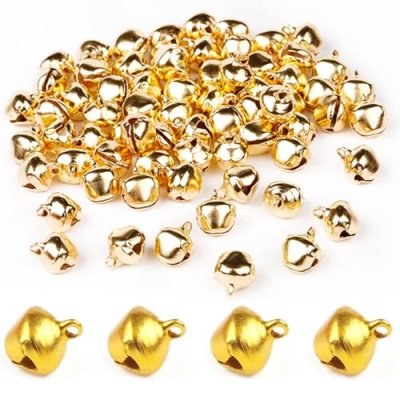 Gold Small Bells, 12mm, 50-Pack