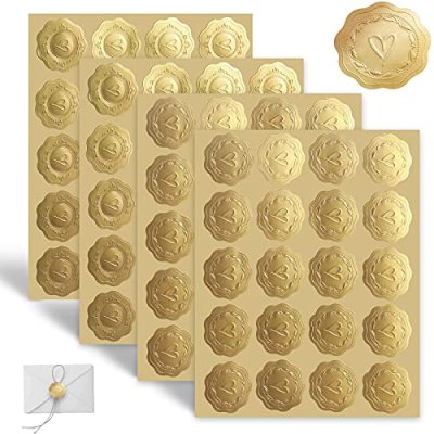 Gold Embossed Seal Stickers