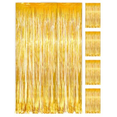 PVEGOS Gold Foil Curtain