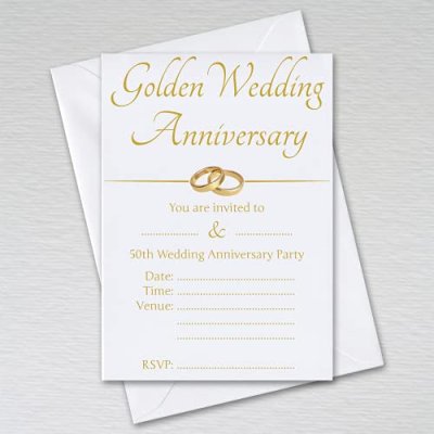 Golden Wedding Invitations