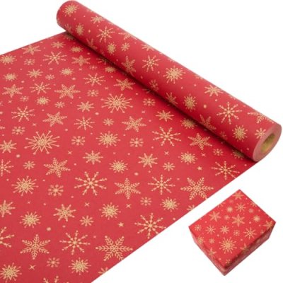 Roll Package Christmas Wrapping Paper, 43cm×20m…