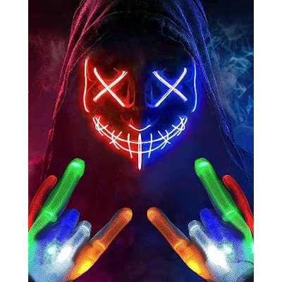 Colplay LED Halloween Mask & Gloves