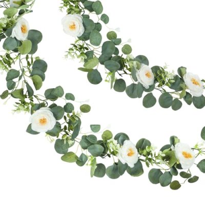 Woltoy 2 Pcs 5.9FT Artificial Flower Garland,…