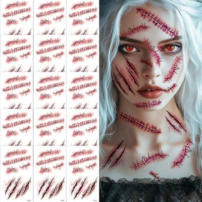 Zombie Scar Tattoos