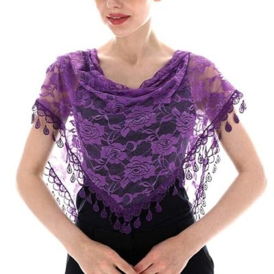 JK Home Lace Triangle Shawl