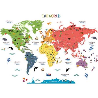 HomeEvolution World Map Wall Stickers