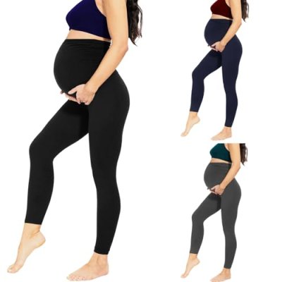 BIOECEUA Women Maternity Leggings Over Bump, High…