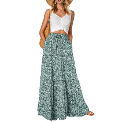 QIXING Women's Maxi Skirt