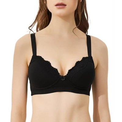 VANEVER Women's Cotton Bra Padded Non Wired Bra,…