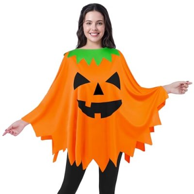 Women’s Pumpkin Poncho Costume