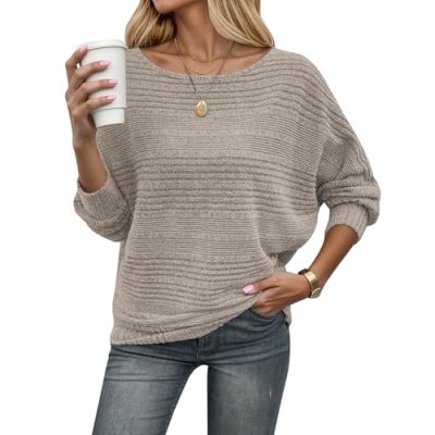 WNEEDU Womens Jumpers Autumn Lightweight Ladies…