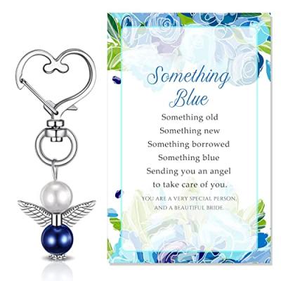 Something Blue Bride Charm Keychain