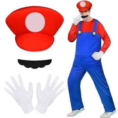 Aomig Mario Costumes, 4 Pack Mario Cosplay…