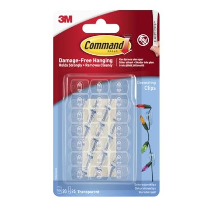 Command Transparent Decorating Clips