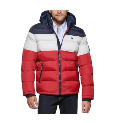 Tommy Hilfiger Men's Hooded Puffer Jacket,…