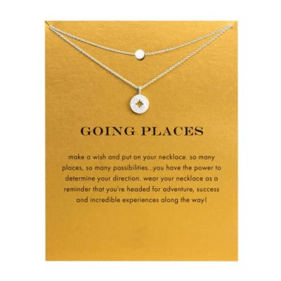 ZYAWP Compass Pendant Necklace