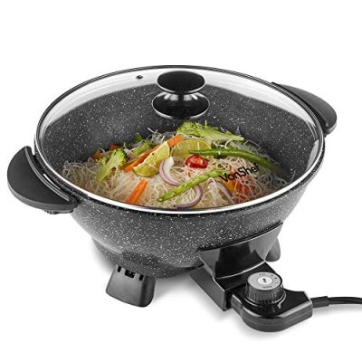VonShef Electric Wok Non-Stick – 5L Electric…