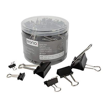 Eono Black Binder Clips, Metal Paper Clamps
