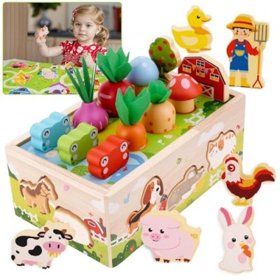 KMTJT Montessori Wooden Toy for Toddlers